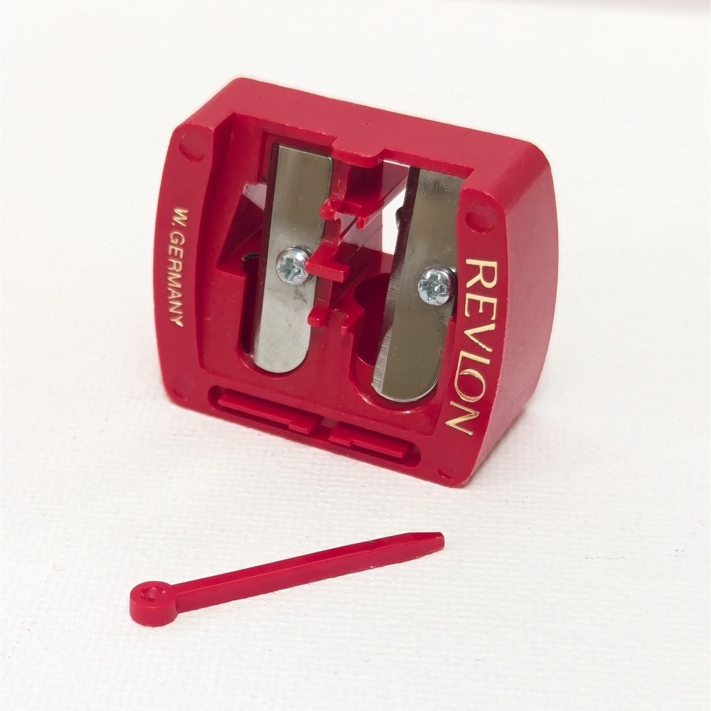 Vintage Red Revlon Eye & Lip Liner Pencil Sharpener West Germany Makeup
